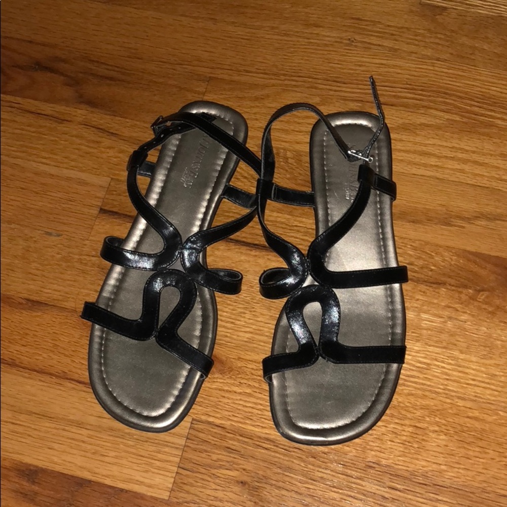 Women’s black strapped sandals